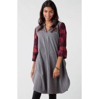 Rubina Tunic - Grey/Port/Chindi