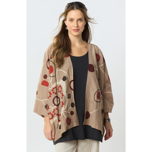 Sunita Oversized Cotton-Silk Jacket - Sunstone