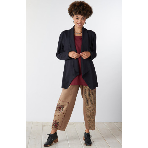 Kalpa Cotton Twill Barrel-Leg Pant - Shale